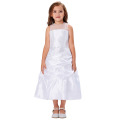 Grace Karin See through yarns around neck Sleeveless white long wedding party girl dress CL4492